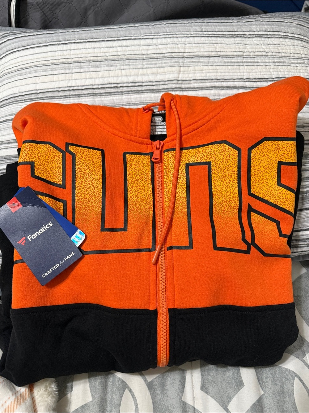 Fanatics Orange and Black Phoenix Suns mensFull-Zip Hoodie